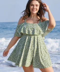 Ditsy Floral Cold Shoulder Sculpt Waist Ruffles Swim Dress 24 Ditsy Floral Cold Shoulder Sculpt Waist Ruffles Swim Dress -Clothing Shop 445268223 fd 8f2cf934 15f3 4f8a a647 05729ee5f48a