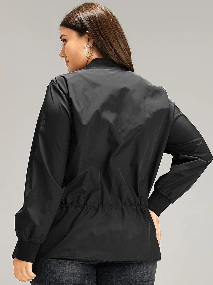 Wind-Resistant Zipper Fly Drawstring Jacket 4 Wind-Resistant Zipper Fly Drawstring Jacket - Image 2