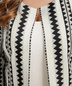 Geometric Boho Print Open Front Jacket 13 Geometric Boho Print Open Front Jacket -Clothing Shop 447640709 zx