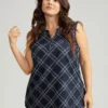 Argyle Plaid Notched Tank Top 2 Argyle Plaid Notched Tank Top -Clothing Shop 448061901 dr