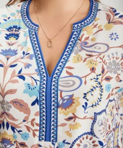 Boho Print Pocket Notched Ruffle Hem Dolman Sleeve Dress 15 Boho Print Pocket Notched Ruffle Hem Dolman Sleeve Dress -Clothing Shop 448340716 iz