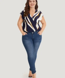 Water Ripple Surplice Neck Dolman Sleeve Bodysuit 16 Water Ripple Surplice Neck Dolman Sleeve Bodysuit -Clothing Shop 449343013 ej