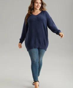 Anti-Pilling Solid Cable Knit Button Detail Pullover 16 Anti-Pilling Solid Cable Knit Button Detail Pullover -Clothing Shop 449615268 sg