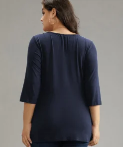 Supersoft Essentials Crossover Pleated T-shirt -Clothing Shop 450109896 ls