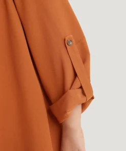 Plain Button Up Tab Sleeve High Low Hem Blazer -Clothing Shop 450922149 fg b6e0ab83 9705 45fd bafc d2a6925b2513