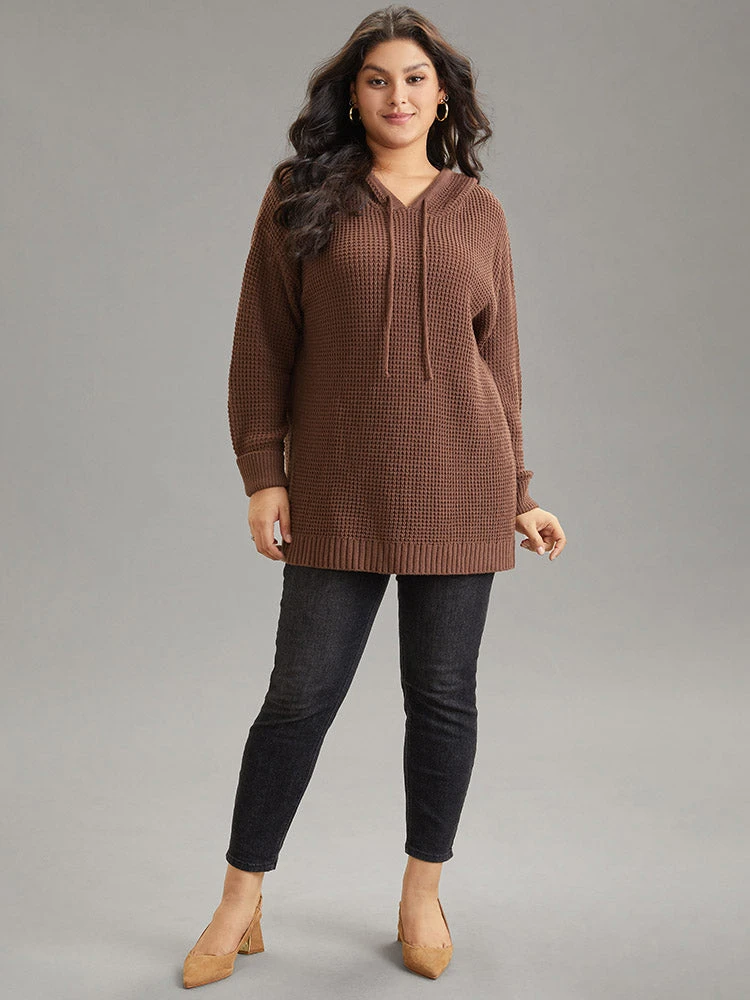 Solid Texture Hooded Drawstring Pullover 6 Solid Texture Hooded Drawstring Pullover - Image 4