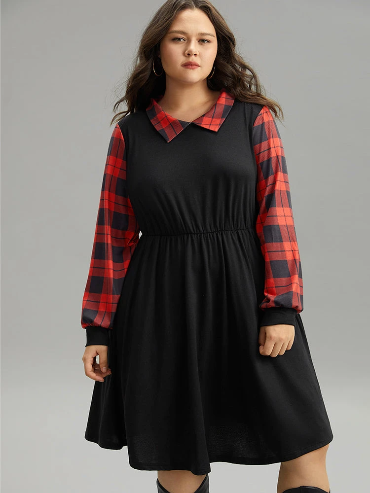 Supersoft Essentials Plaid Patchwork Gathered Dress 3 Supersoft Essentials Plaid Patchwork Gathered Dress