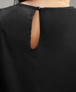 Floral Print Cut Out Lantern Sleeve Blouse -Clothing Shop 454552376 qt