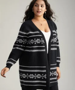 Anti-Pilling Bandana Print Elastic Cuffs Cardigan -Clothing Shop 455281195 oi