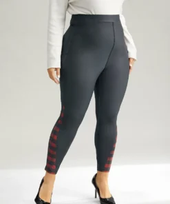 Supersoft Essentials Plaid Patchwork High Rise Leggings -Clothing Shop 456423084 if