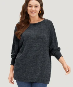 Plain Heather Elastic Cuffs Dolman Sleeve T-shirt -Clothing Shop 456864573 qu 88fa30a2 4aca 4843 8af9 3fac79cf4bec