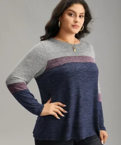 Heather Colorblock Contrast Crew Neck T-shirt 39 Heather Colorblock Contrast Crew Neck T-shirt -Clothing Shop 458400918 lz baa70439 9c04 42ca b4d1 ffad9702dd3f