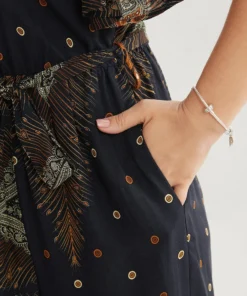 Bandana Print Ruffles Sleeve Belted Wrap Pocket Jumpsuit -Clothing Shop 4617634 xd