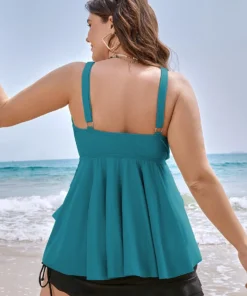 Knotted Front Ruffle Tiered Tankini Top -Clothing Shop 463410737 do 58d8ee9a 92c7 4458 938d 59433726efcc