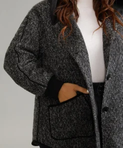 Tweed Pocket Button Through Hooded Coat -Clothing Shop 463769867 ar e98037e0 64bf 4c8d 8201 02080c86c5c0