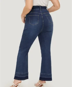 Flare Leg Very Stretchy Dark Wash Contrast Patchwork Jeans -Clothing Shop 464846163 cz f492ab03 19f8 471a a3bd d09b3cc230c1