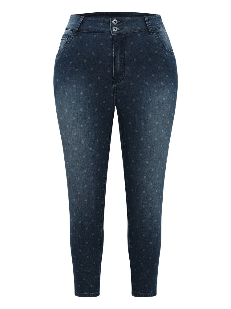 Polka Dot High Rise Very Stretchy Jeans 10 Polka Dot High Rise Very Stretchy Jeans - Image 8