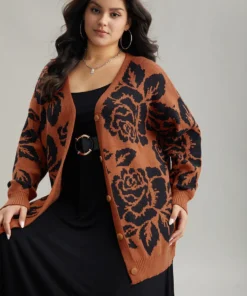 Supersoft Essentials Silhouette Floral Print Button Fly Cardigan -Clothing Shop 466296808 br