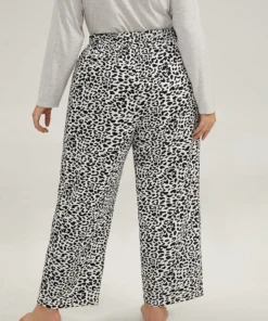 Halloween Leopard Print Elastic Waist Sleep Pants 10 Halloween Leopard Print Elastic Waist Sleep Pants -Clothing Shop 466374797 jb