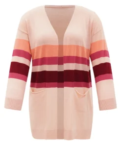 Supersoft Essentials Colorblock Open Front Tunic Pocket Cardigan -Clothing Shop 467424798 mp