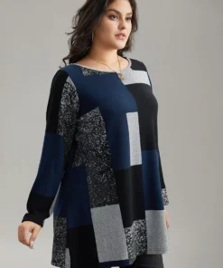 Colorblock Contrast Round Neck T-shirt -Clothing Shop 468326672 ry 72190206 fb04 408a acc2 b499f10e558b