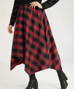 Halloween Plaid Pocket Hanky Hem Woven Skirt -Clothing Shop 469405632 xq c4cc000a 5c56 4c86 b6f8 9a9b5eafa644