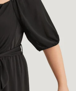 Plain Square Neck Pocket Belted Zipper Jumpsuit -Clothing Shop 47003384 zi 7f8b0dc7 184a 454a bbee 9536925c2119