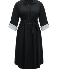 Patchwork Button Through Arc Hem Tab Sleeve Dress 17 Patchwork Button Through Arc Hem Tab Sleeve Dress -Clothing Shop 471561262 sb 1a0005ed 9b9a 4c47 8ccb 68e243b12150