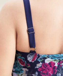 Floral Print Asymmetrical Tiered Hem Ruffles One Piece Swimsuit -Clothing Shop 472901949 ll