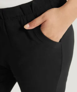 Solid Pocket Flare Leg Elastic Waist Pants 21 Solid Pocket Flare Leg Elastic Waist Pants -Clothing Shop 474870552 xu