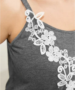 Solid Guipure Lace Sleep Cami Top 13 Solid Guipure Lace Sleep Cami Top -Clothing Shop 47793061 nm