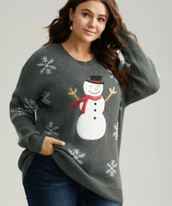 Sequin Christmas Graphic Drop Shoulder Pullover 17 Sequin Christmas Graphic Drop Shoulder Pullover -Clothing Shop 480770386 va