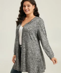 Plain Heather Zipper Pocket Hooded Jacket -Clothing Shop 481035654 aq 7cae8234 c06d 4d04 9f61 dc33fdefb386