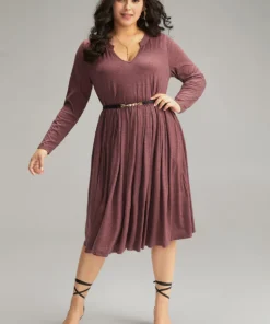 Supersoft Essentials Notched Elastic Waist Dress 15 Supersoft Essentials Notched Elastic Waist Dress -Clothing Shop 481174245 nf