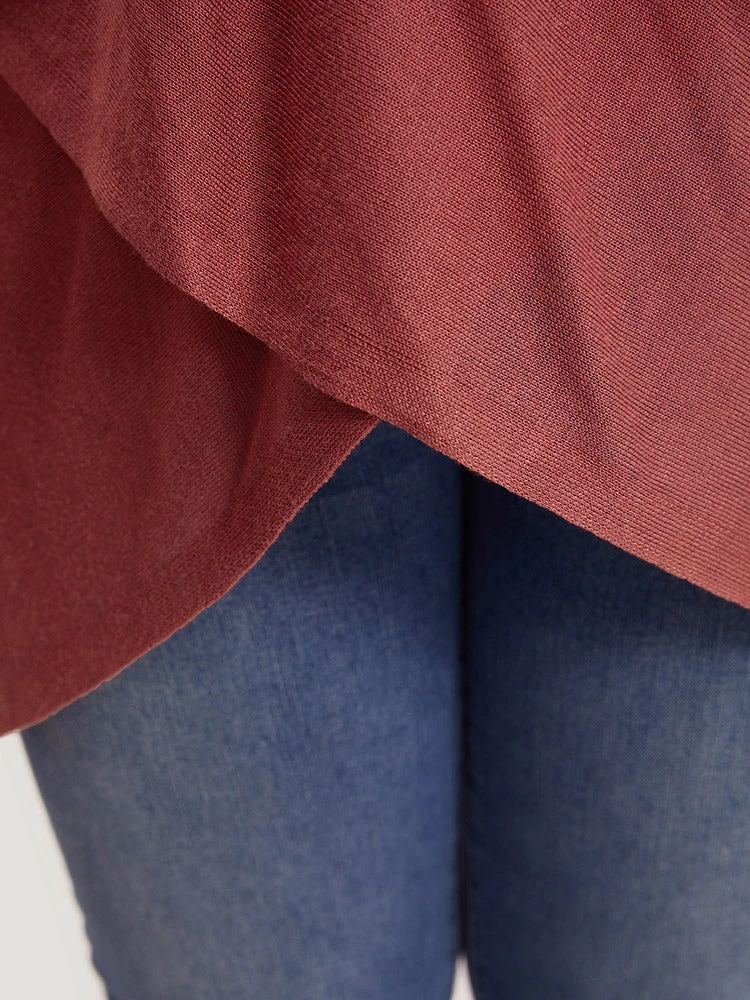 Supersoft Essentials Solid Crossover Elastic Cuffs Pullover 8 Supersoft Essentials Solid Crossover Elastic Cuffs Pullover - Image 6