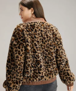 Leopard Patchwork Button Through Jacket -Clothing Shop 483927846 kw cb5b7b0a ea86 4675 a1e6 1dbbd70b6a4e
