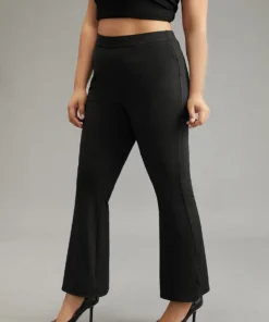 Plain Rib Knit Flare Leg Legging 24 Plain Rib Knit Flare Leg Legging -Clothing Shop 484006810 um