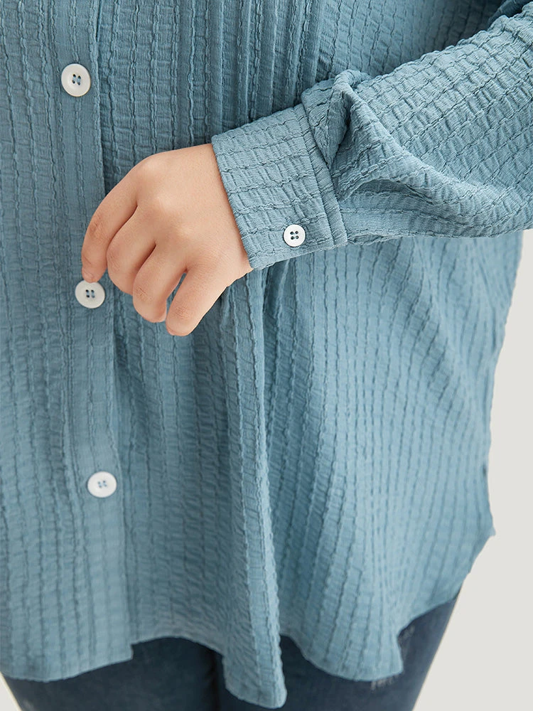 Plisse Button Up Curved Hem Kimono 10 Plisse Button Up Curved Hem Kimono - Image 8