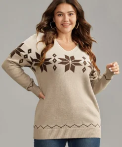 Supersoft Essentials Anti-Pilling Snowflake Print Pullover