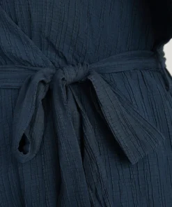 Plain Surplice Neck Ruffle Sleeve Pocket Belted Romper -Clothing Shop 484869938 xc