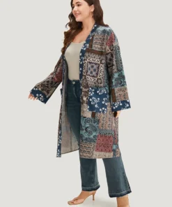 UltraCool Bandana Open Front Patched Pocket Kimono -Clothing Shop 485475432 nx