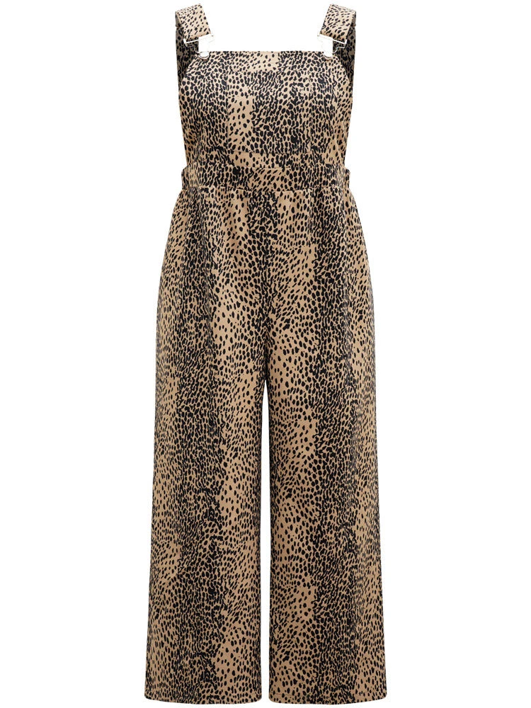 Leopard Adjustable Straps Patched Pocket Jumpsuit 7 Leopard Adjustable Straps Patched Pocket Jumpsuit - Image 5