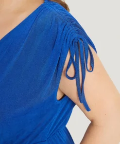 Solid Pocket Drawstring Surplice Neck Tank Jumpsuit -Clothing Shop 493128477 gd