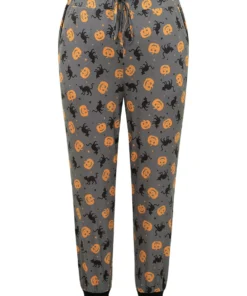 Halloween Print Drawstring Sleep Pants -Clothing Shop 495227712 zv
