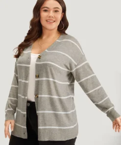 Supersoft Essentials Striped Button Through Elastic Cuffs Cardigan 16 Supersoft Essentials Striped Button Through Elastic Cuffs Cardigan -Clothing Shop 495244606 hx 7ca405fc e64a 428a 939d 9d2d8d0dbc2f