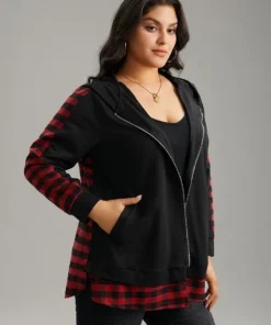 Plaid Patchwork Zipper Hooded Asymmetrical Hem Jacket 11 Plaid Patchwork Zipper Hooded Asymmetrical Hem Jacket -Clothing Shop 49625372 bs 901fc0e7 d90b 4154 b7ac 8ee1c0a0c627