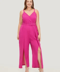 Plain Pocket Wrap Buckle Belt Jumpsuit -Clothing Shop 497252575 ag b761a9f1 092d 437e 8b09 ba60524d5875