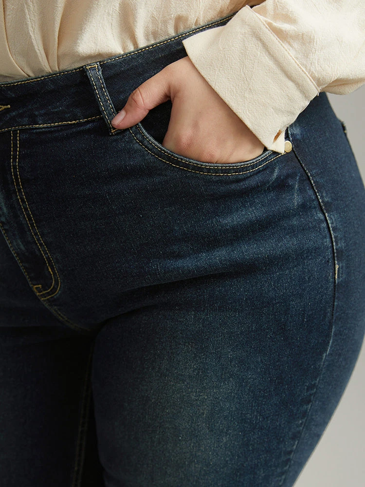 Dark Wash Straight Leg High Rise Jeans 9 Dark Wash Straight Leg High Rise Jeans - Image 7