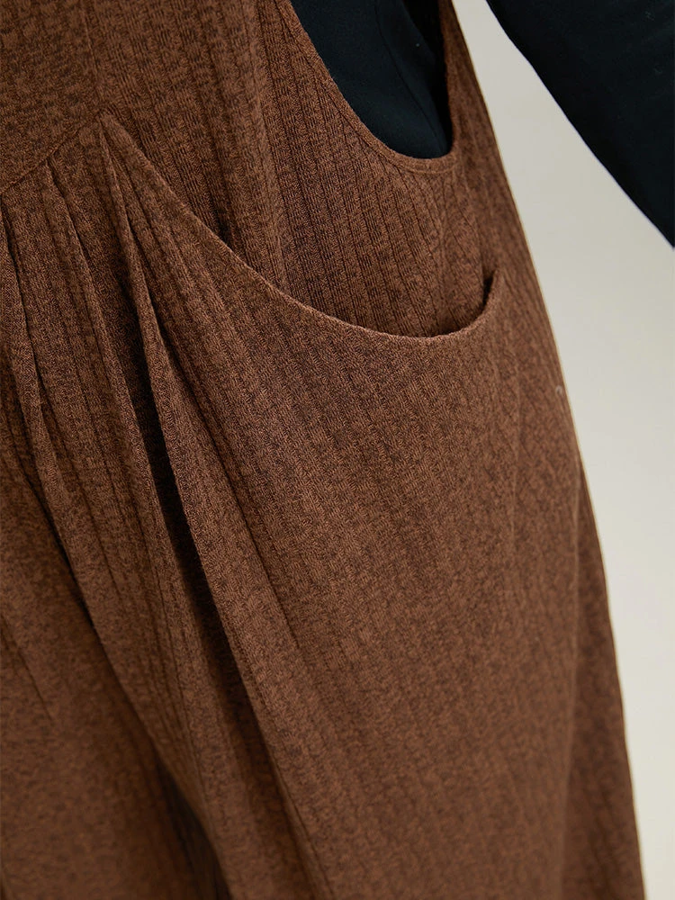 Solid Pocket Pleated Adjustable Straps Jumpsuit 9 Solid Pocket Pleated Adjustable Straps Jumpsuit - Image 7