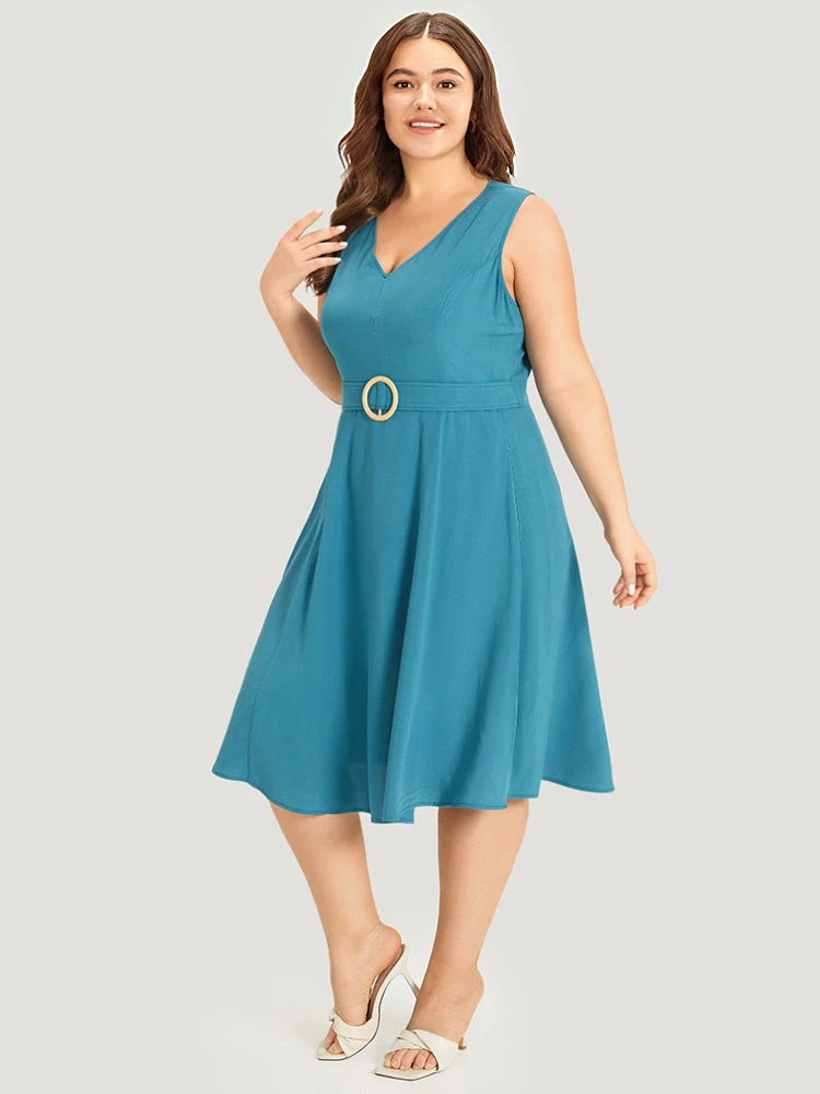 Supersoft Essentials Plain Buckle Detail Ruffle Hem Tank Dress 5 Supersoft Essentials Plain Buckle Detail Ruffle Hem Tank Dress - Image 3